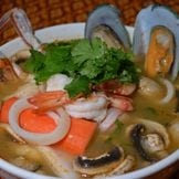 Tom Yum Seafood Soup.