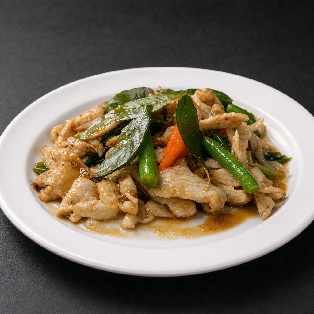 Basil Chicken Lunch.