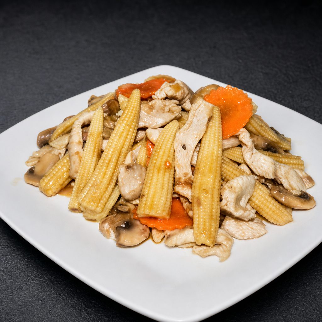 13# Baby Corn Chicken.
