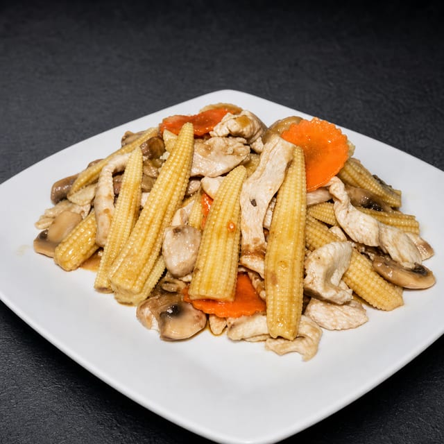 13# Baby Corn Chicken.