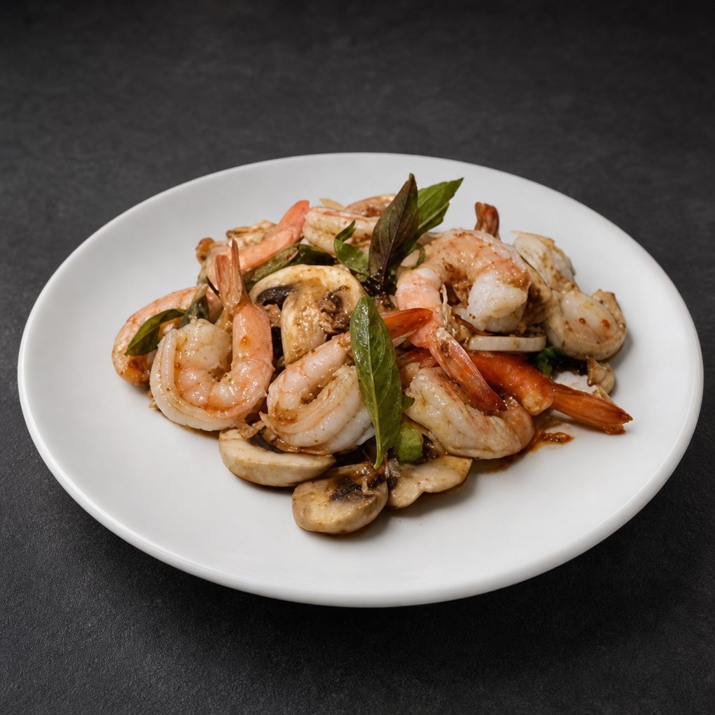 8# Shrimp & Mushroom.