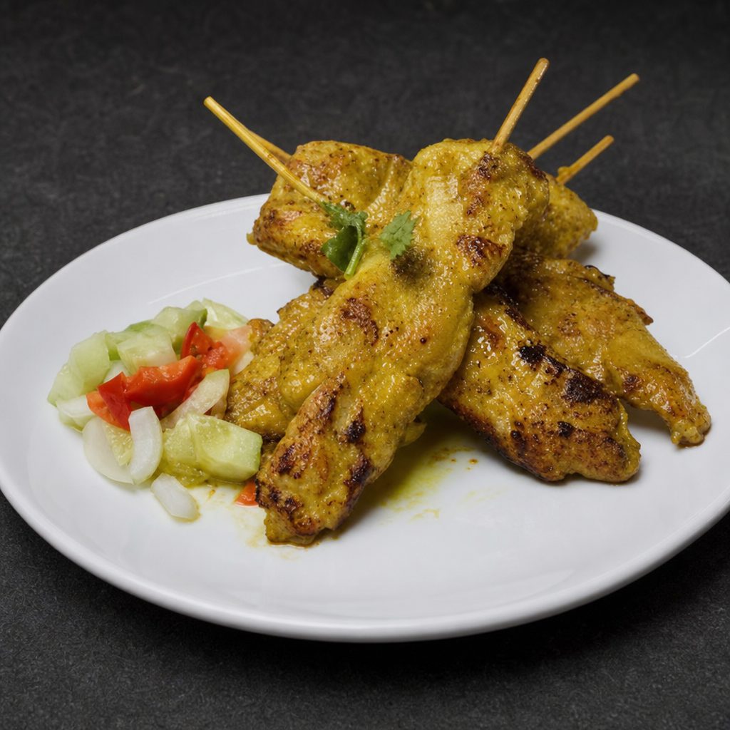6 Piece Chicken Satay.