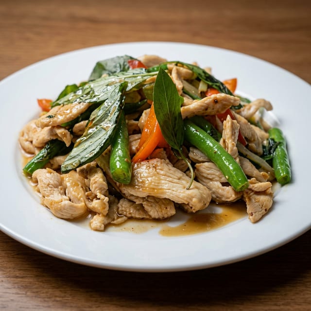Basil Chicken Lunch.