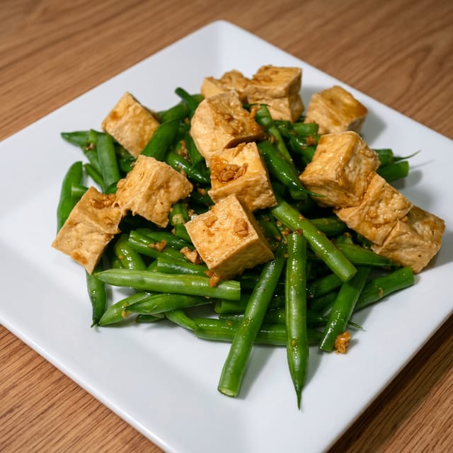 Green Beans Tofu Salad.