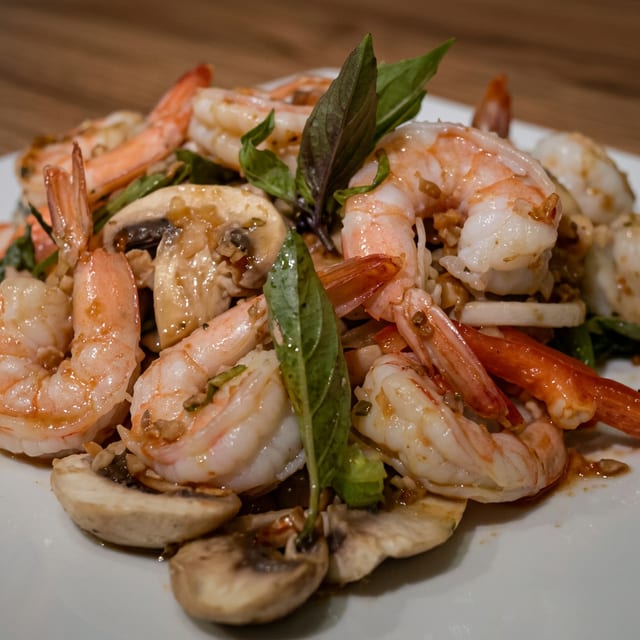 #7 Shrimp & Mushroom.
